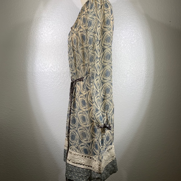 4 Love and Liberty by Johnny Was Art Deco Front Tie Kaftan tunic Dress M NWT - Picture 4 of 8